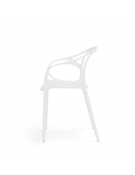 Silla exterior con brazos apilable EILIN en polipropileno.
