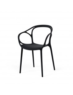 Silla exterior con brazos apilable EILIN en polipropileno.