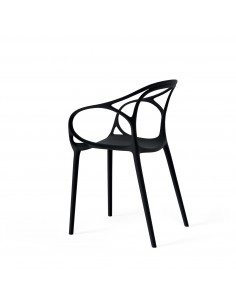 Silla exterior con brazos apilable EILIN en polipropileno. 2