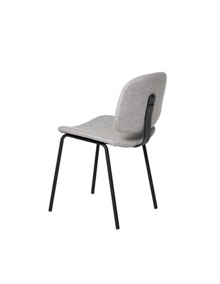 Silla de diseño retro WINONA en tejido Forest y metal en negro.