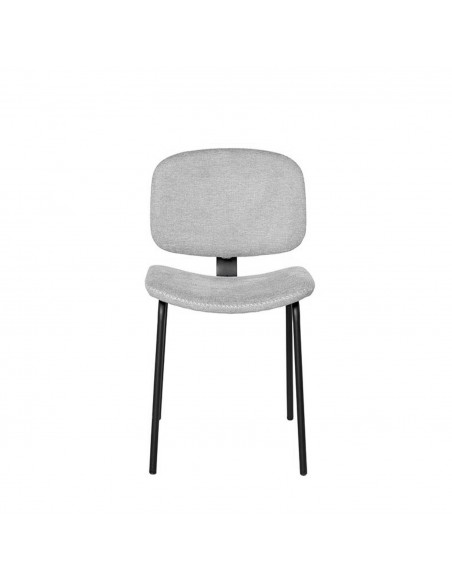 Cadeira WINONA de design retro em tecido Forest e metal preto.