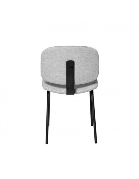 Cadeira WINONA de design retro em tecido Forest e metal preto.