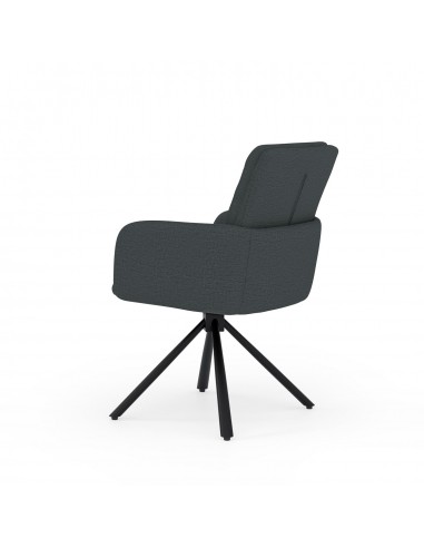 Silla giratoria con brazos LINDA tejido...