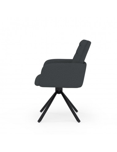 Silla giratoria con brazos LINDA tejido...