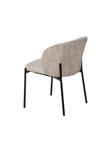Silla de comedor FAINA tejido beige, patas...