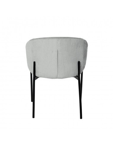 Silla de comedor FAINA tejido gris claro, patas...