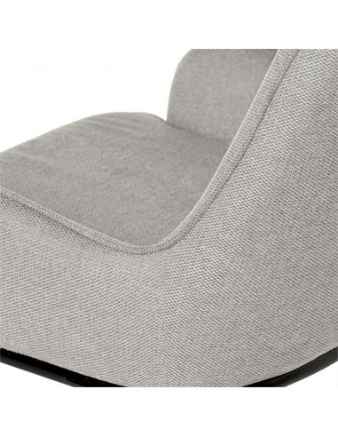 Silla de comedor LARISA tejido gris claro y...