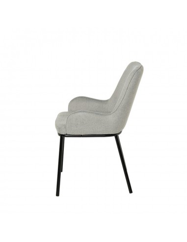 Silla de comedor LARISA tejido gris claro y...