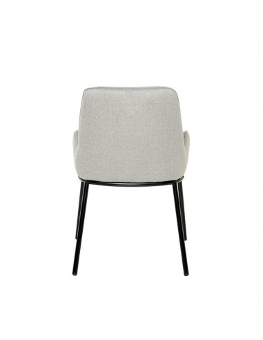 Silla de comedor LARISA tejido gris claro y...