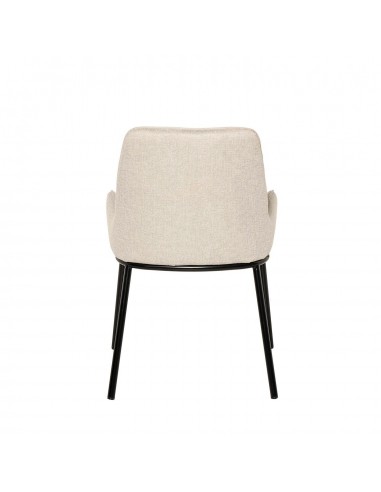 Silla de comedor LARISA tejido beige y metal...