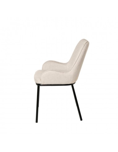 Cadeira de jantar LARISA em tecido beige e...