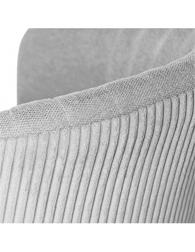 Silla con brazos ELEONOR, tejido gris claro y...