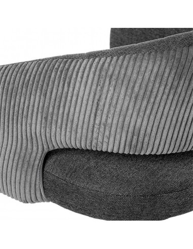 Silla con brazos ELEONOR, tejido gris oscuro y...