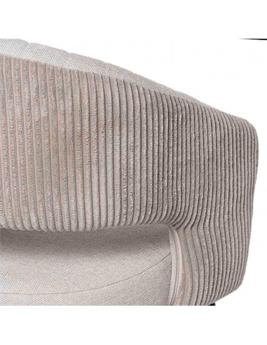 Silla con brazos ELEONOR, tejido beige y metal...