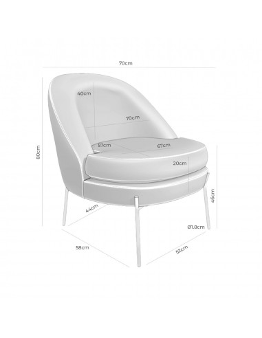 Poltrona design EVORA, tecido cinza.