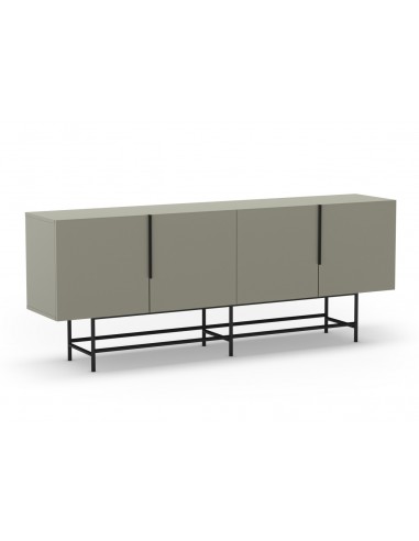 Aparador minimalista 200 x 40 ELDIA 4 puertas, color verde