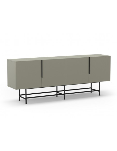 Aparador minimalista 200 x 77,5 cm, ELDIA 4 portas, verde