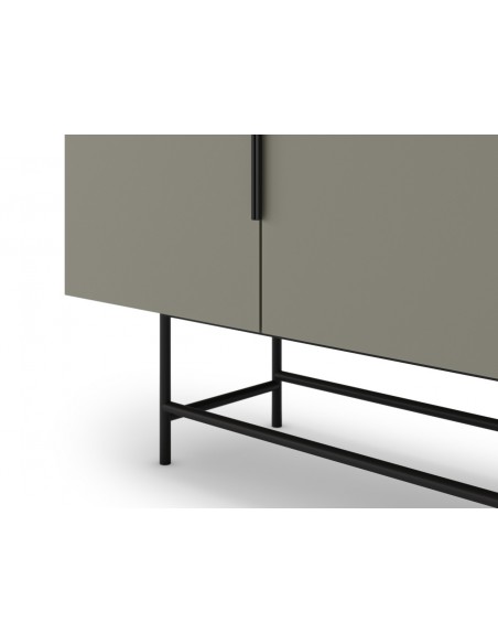 Aparador minimalista 200 x 77,5 cm, ELDIA 4 portas, verde