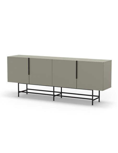 Aparador minimalista 200 x 77,5 cm, ELDIA 4 portas, verde