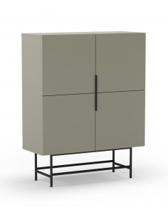 Aparador alto MINIMALISTA 100 X 128 ELDIA 4 puertas, VERDE