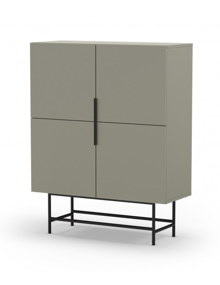 Aparador alto MINIMALISTA 100 X 128 ELDIA 4 puertas, VERDE