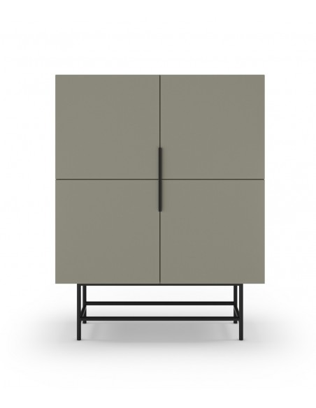 Aparador alto MINIMALISTA 100 X 128 ELDIA 4 puertas, VERDE