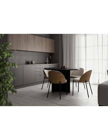 Mesa redonda artesanal FARIS 120, madera maciza...