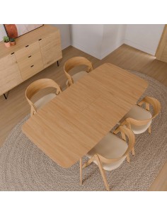 Mesa KENNA extensible 140(180) x 90 cm. Chapa roble y... 2
