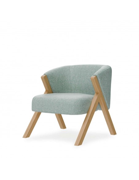 Poltrona nórdica SINTRA, tecido Tango, pernas madeira