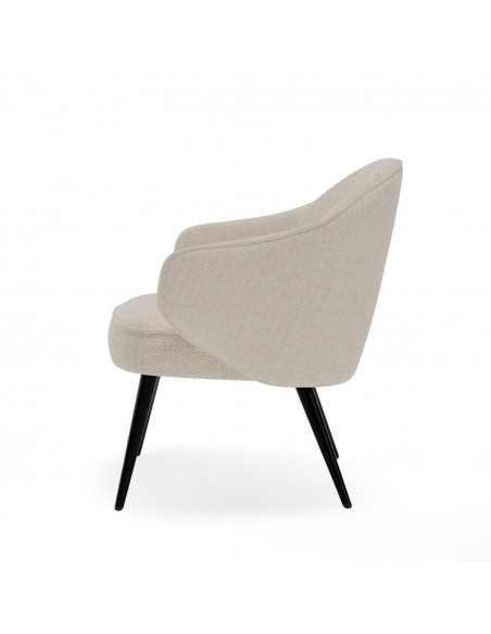 Poltrona MACAO tecido Tango e pernas metálicas com acabamento preto