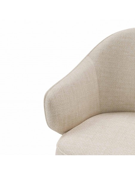 Poltrona MACAO tecido Tango e pernas metálicas com acabamento preto