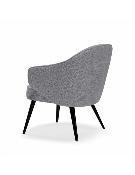 Poltrona MACAO tecido Tango e pernas metálicas com acabamento preto