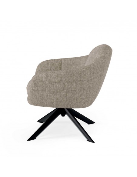 Butaca giratoria MARCEL tejido Tango y metal negro