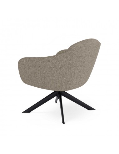 Butaca giratoria MARCEL tejido Tango y metal negro