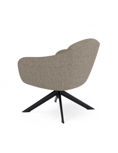 Poltrona giratória MARCEL tecido Tango e metal preto