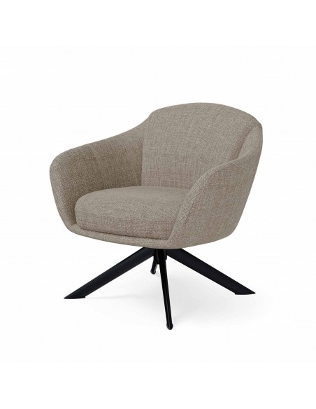Butaca giratoria MARCEL tejido Tango y metal negro