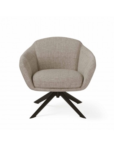 Butaca giratoria MARCEL tejido Tango y metal negro