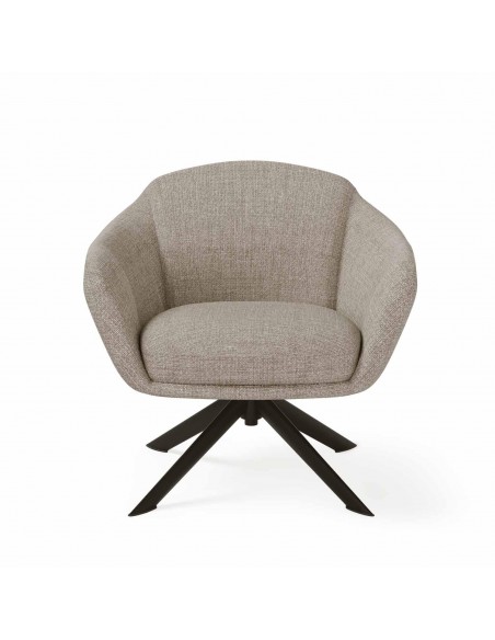 Butaca giratoria MARCEL tejido Tango y metal negro