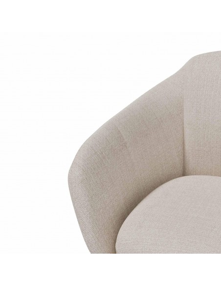 Poltrona giratória MARCEL tecido Tango e metal preto