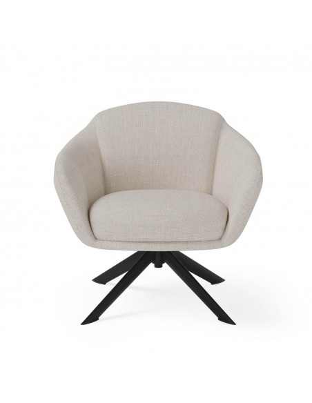 Butaca giratoria MARCEL tejido Tango y metal negro