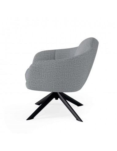Poltrona giratória MARCEL tecido Tango e metal...