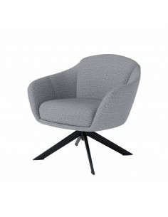 Butaca giratoria MARCEL tejido Tango y metal negro