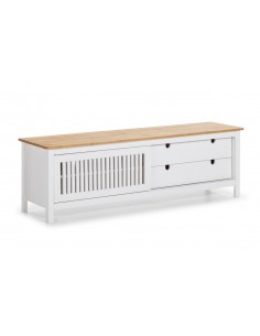 Mueble de TV colonial BRUNA 158 x 49, madera pino blanco...