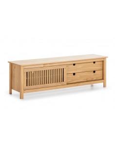 Mueble de TV colonial BRUNA 158 x 49, madera pino encerado