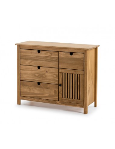 Cómoda colonial BRUNA 100 x 80, madera de pino...