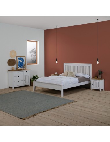 Mesita de noche colonial BRUNA 46 x 49, madera...