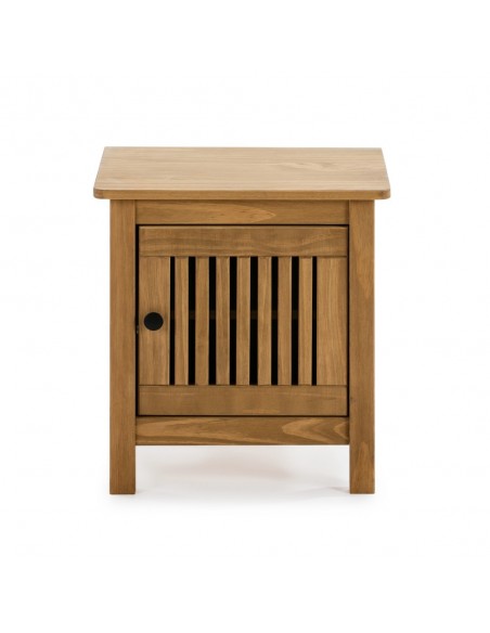 Mesa de cabeceira colonial BRUNA 46 x 49, madeira de pinho encerado