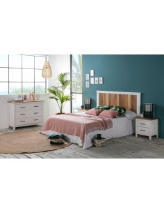 Mesita de noche mediterránea MIRANDA 46 X 49, madera pino... 2