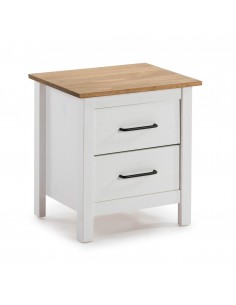 Mesita de noche mediterránea MIRANDA 46 X 49, madera pino...