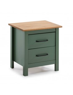 Mesita de noche mediterránea MIRANDA 46 X 49, madera pino...